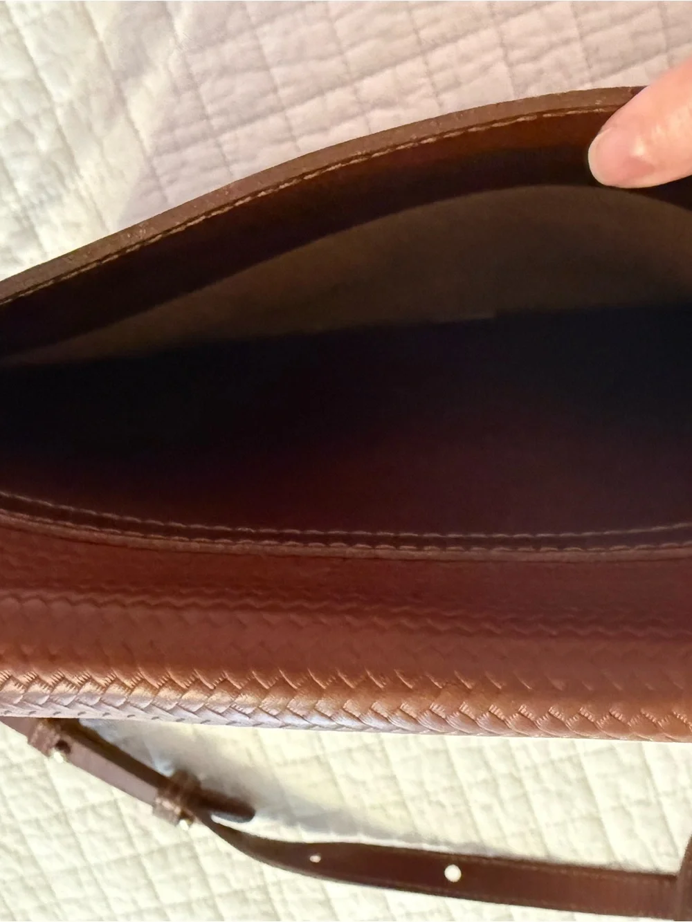 Nisolo Brown Woven Leather Crossbody Purse